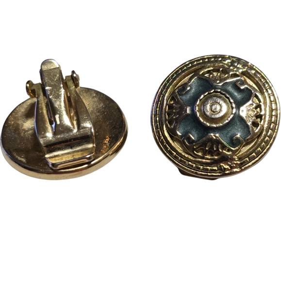 Vintage Button Clip On Earrings 14 - Picture 2 of 3